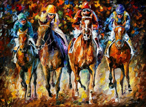 afremov09 FOLLOW THE LEADER - Original Oil Painting on Canvas