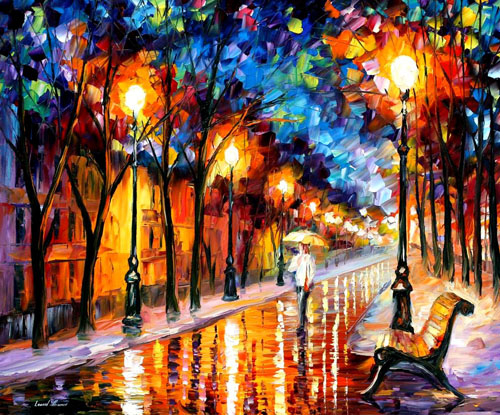 afremov15 CONTEMPLATION - Oil Painting on Canvas
