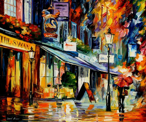 afremov23 LONDON THE SAWN - Original Oil Painting