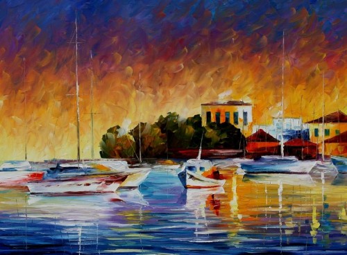 afremov35 SIESTA - Original Oil Painting