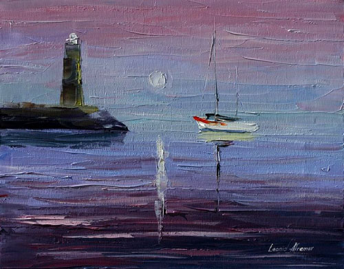 afremov37 CALM BEAUTY - Original Oil Painting