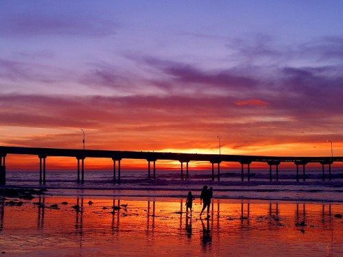 Sunset at Ocean Beach.