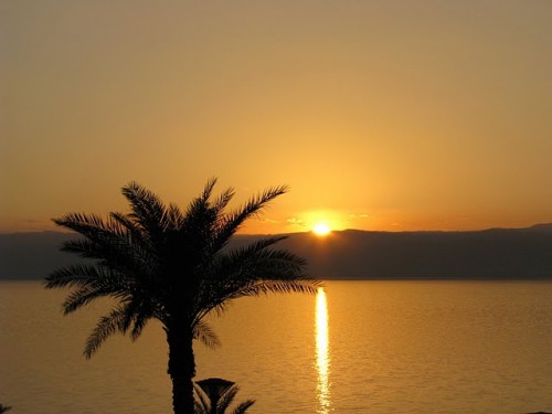 Sunset on the Dead Sea, Jordan