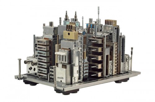 Computer Parts Transformed into Urban Sculptures