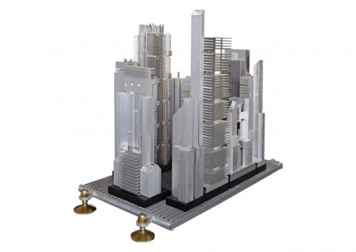 Computer Parts Transformed into Urban Sculptures