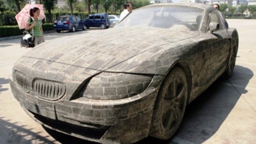 BMW made out of bricks