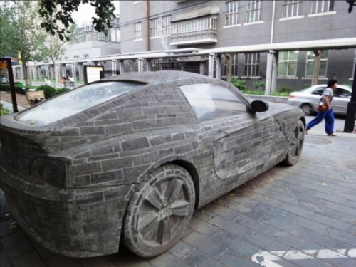 BMW made out of bricks