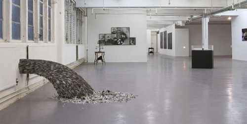 Modern Art Made From Pigeon Feathers