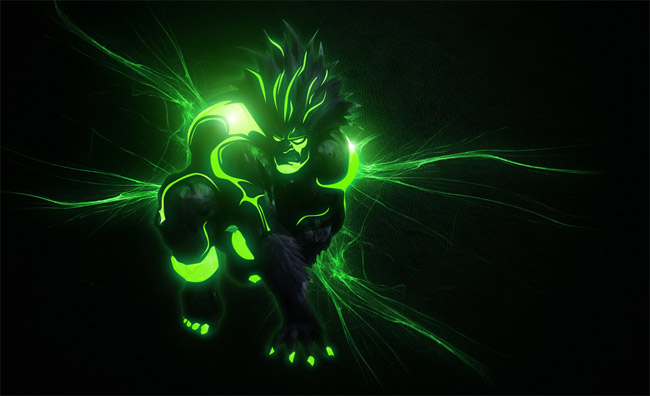 Street Fighter Goes Tron