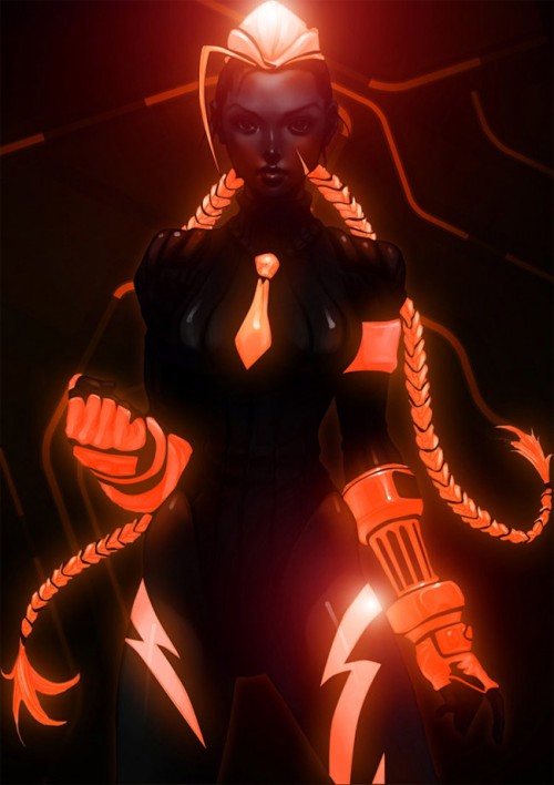 Street Fighter Goes Tron