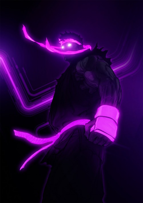 Street Fighter Goes Tron