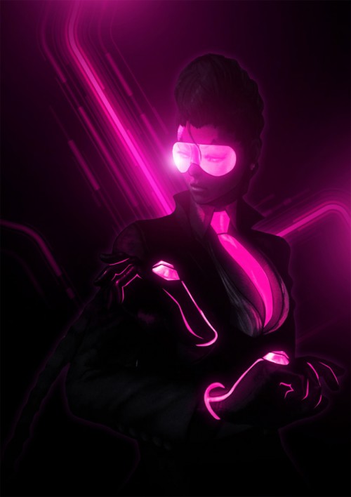 Street Fighter Goes Tron