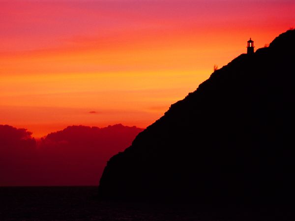 Sunset in Oahu, Hawaii.