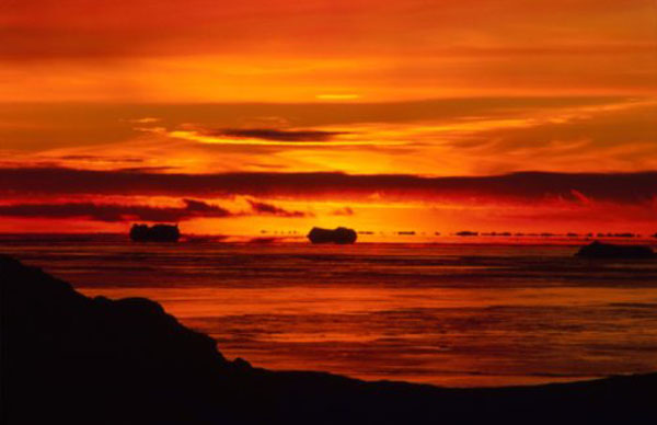Sunset at Casey Station Antarctica