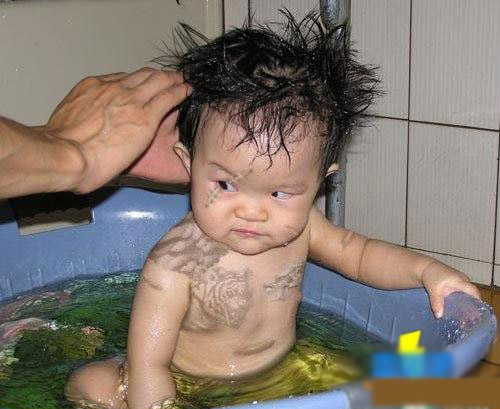 Funny babies facial expressions