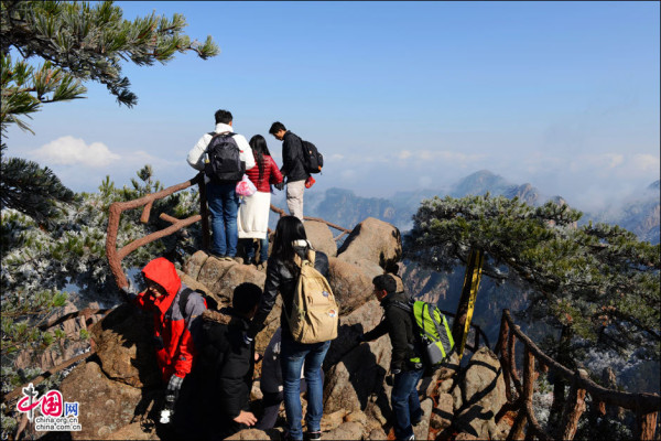 Beautiful rime in Mt. Huangshan, China