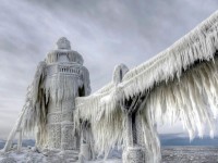 Frozen lighthouse by Thomas Zakowski