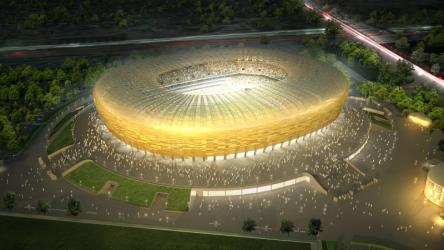 Construction of the stadium in 60 seconds